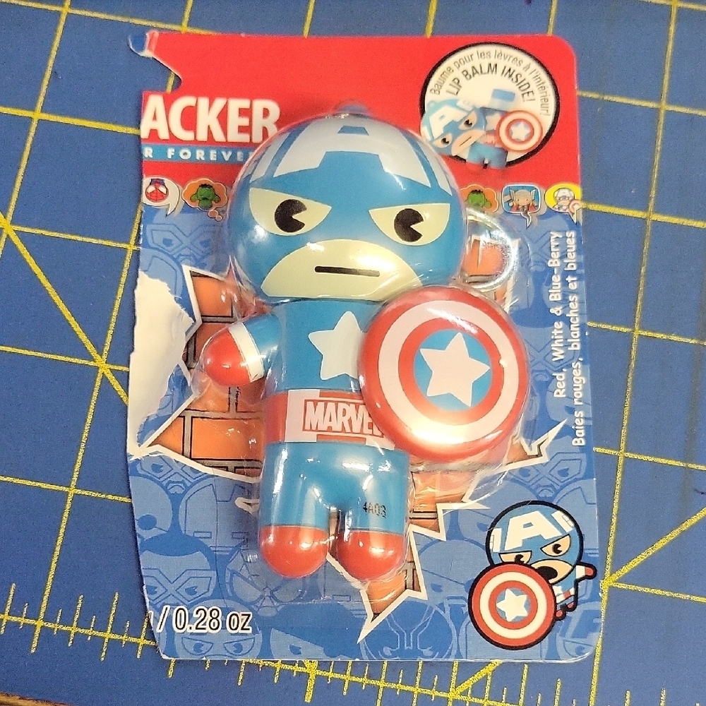 Marvel Captain America Pomegranate Lip Balm 0.28oz New